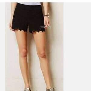 anthropologie elevenses lace scallop shorts